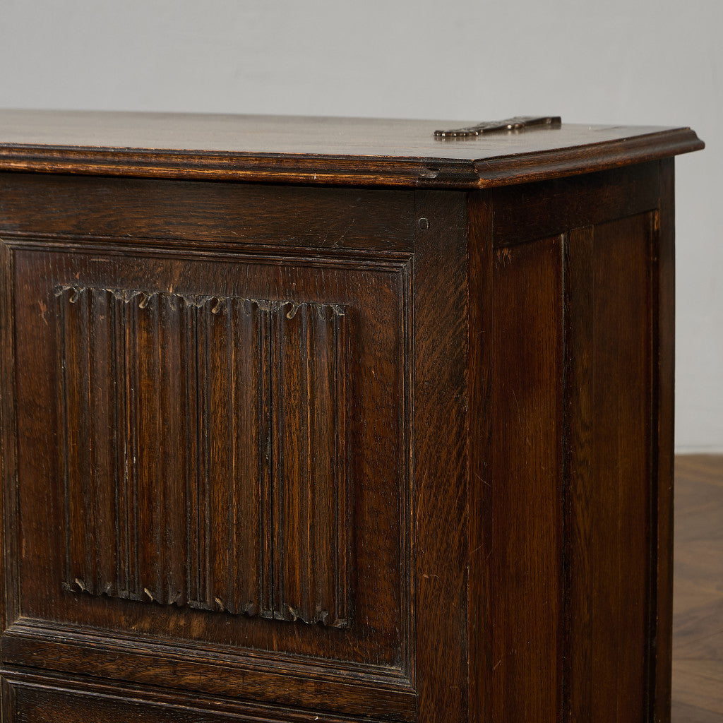 英国 クラシック オーク材 ブランケットボックス