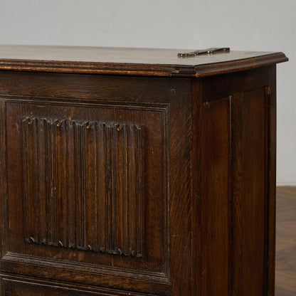 英国 クラシック オーク材 ブランケットボックス