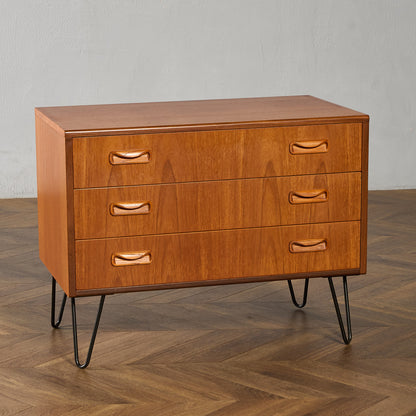 ジープラン G-PLAN Fresco 3段チェスト カスタム アイアン ヘアピンレッグ #95488