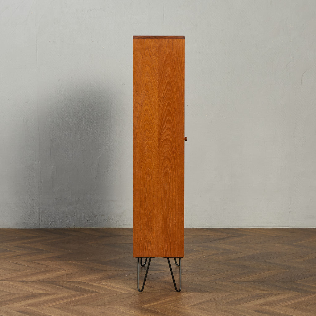 Fresco ガラス ブックケース カスタム アイアン ヘアピンレッグ