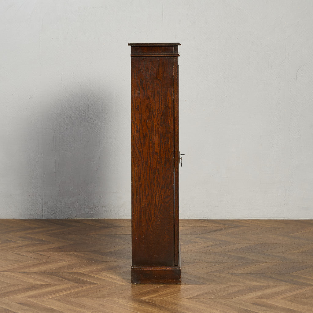 英国 クラシック オーク材 ブックケース 食器棚