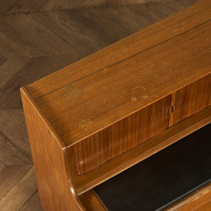 英国 ヴィンテージ 蛇腹扉 ライティングビューロー