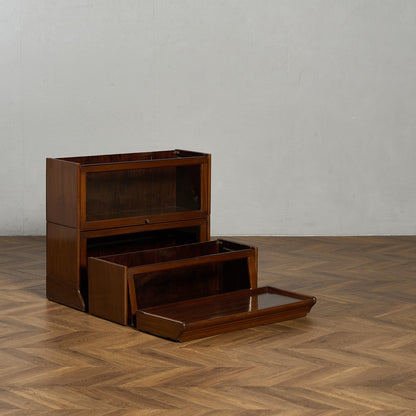 英国 クラシック 3段 スタッキング ブックケース