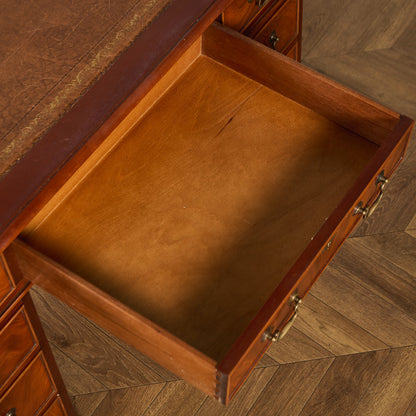 英国 クラシック 両袖 デスク