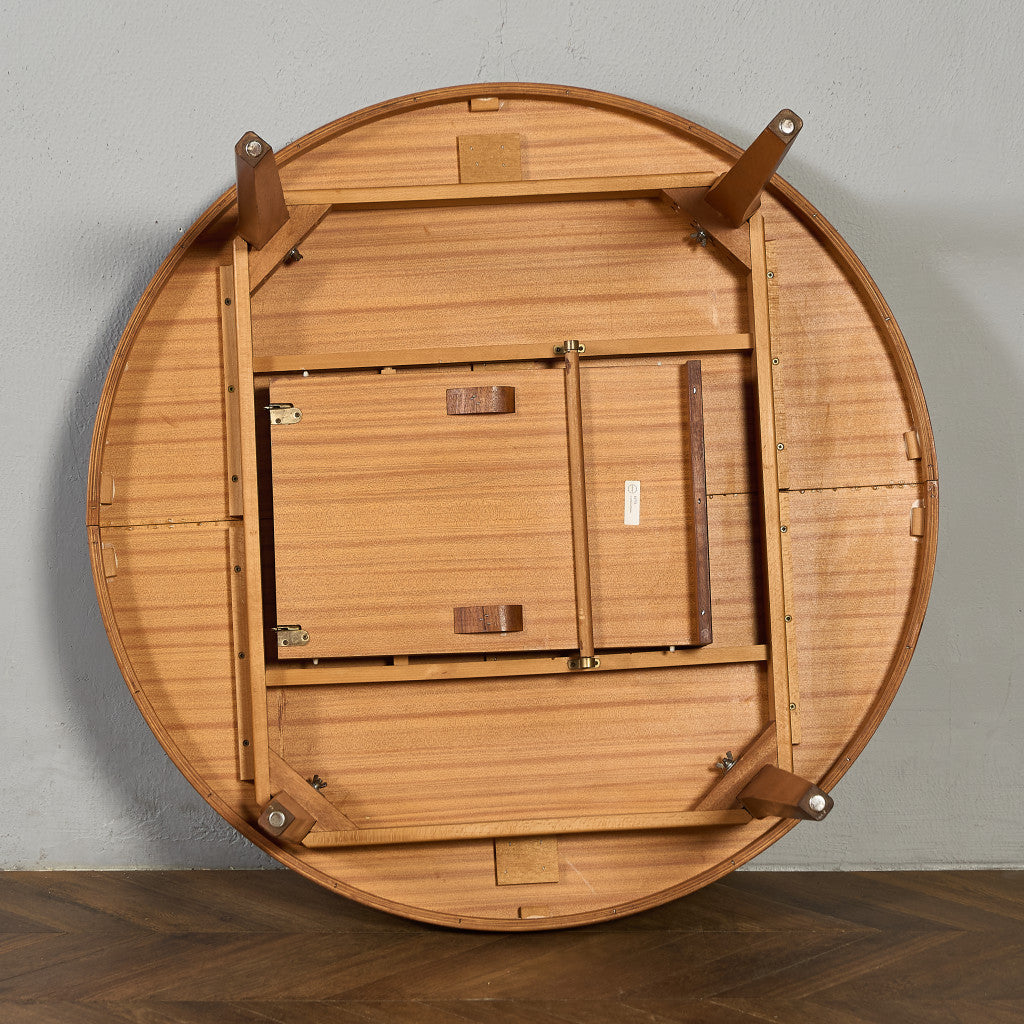 英国 ヴィンテージ エクステンション ラウンド ダイニングテーブル