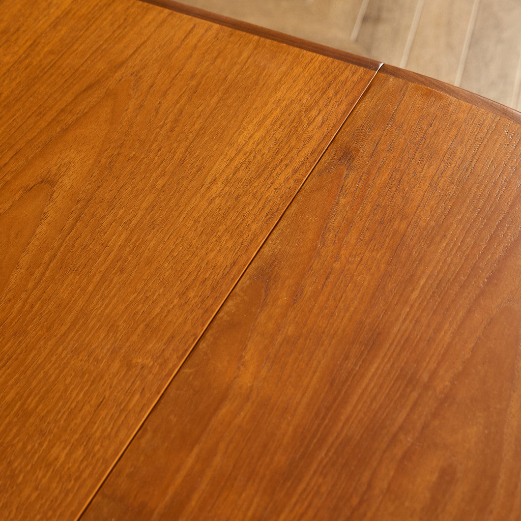 エクステンション ラウンド ダイニングテーブル 天板再塗装済み