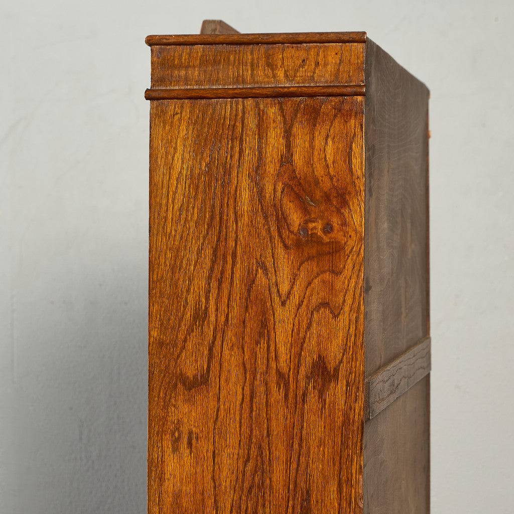 英国 クラシック オーク材 ブックケース 食器棚