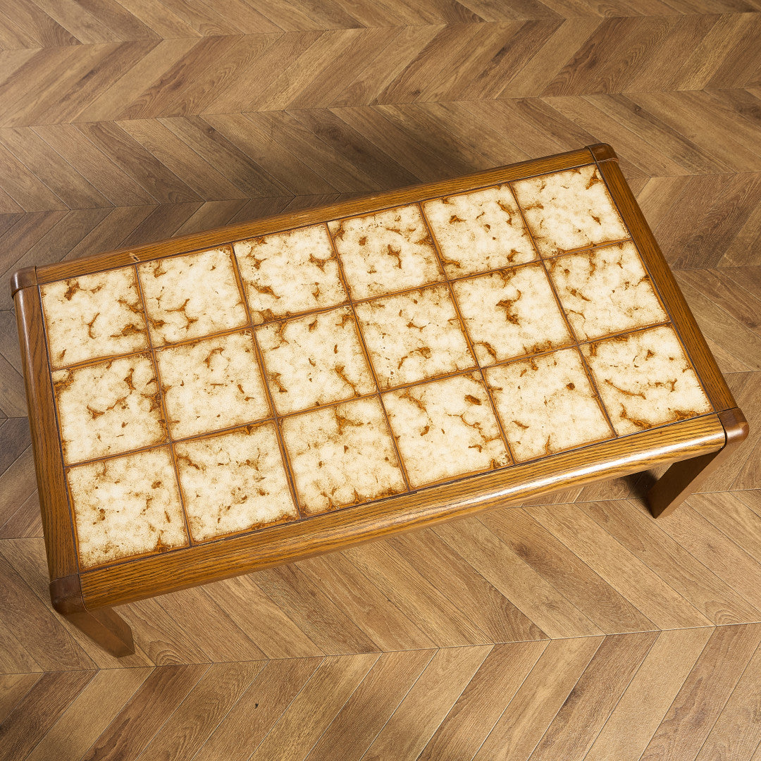 ベルギー ヴィンテージ タイルトップ コーヒーテーブル センターテーブル