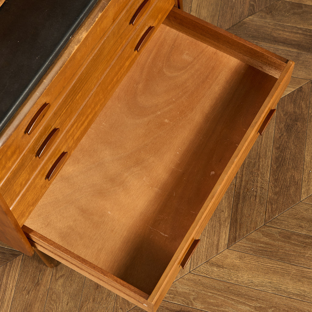 英国 ヴィンテージ 蛇腹扉 ライティングビューロー