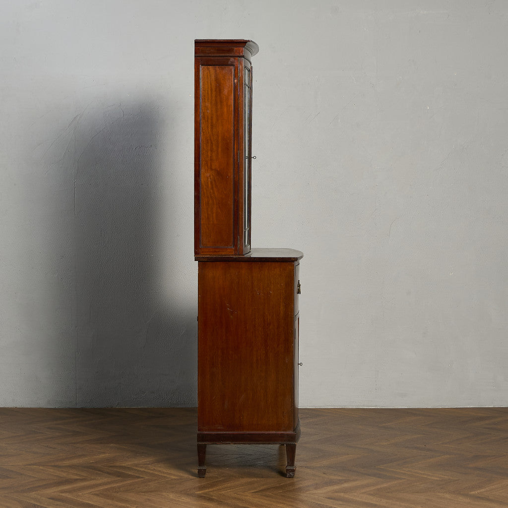 英国 アンティーク ビューロー ブックケース