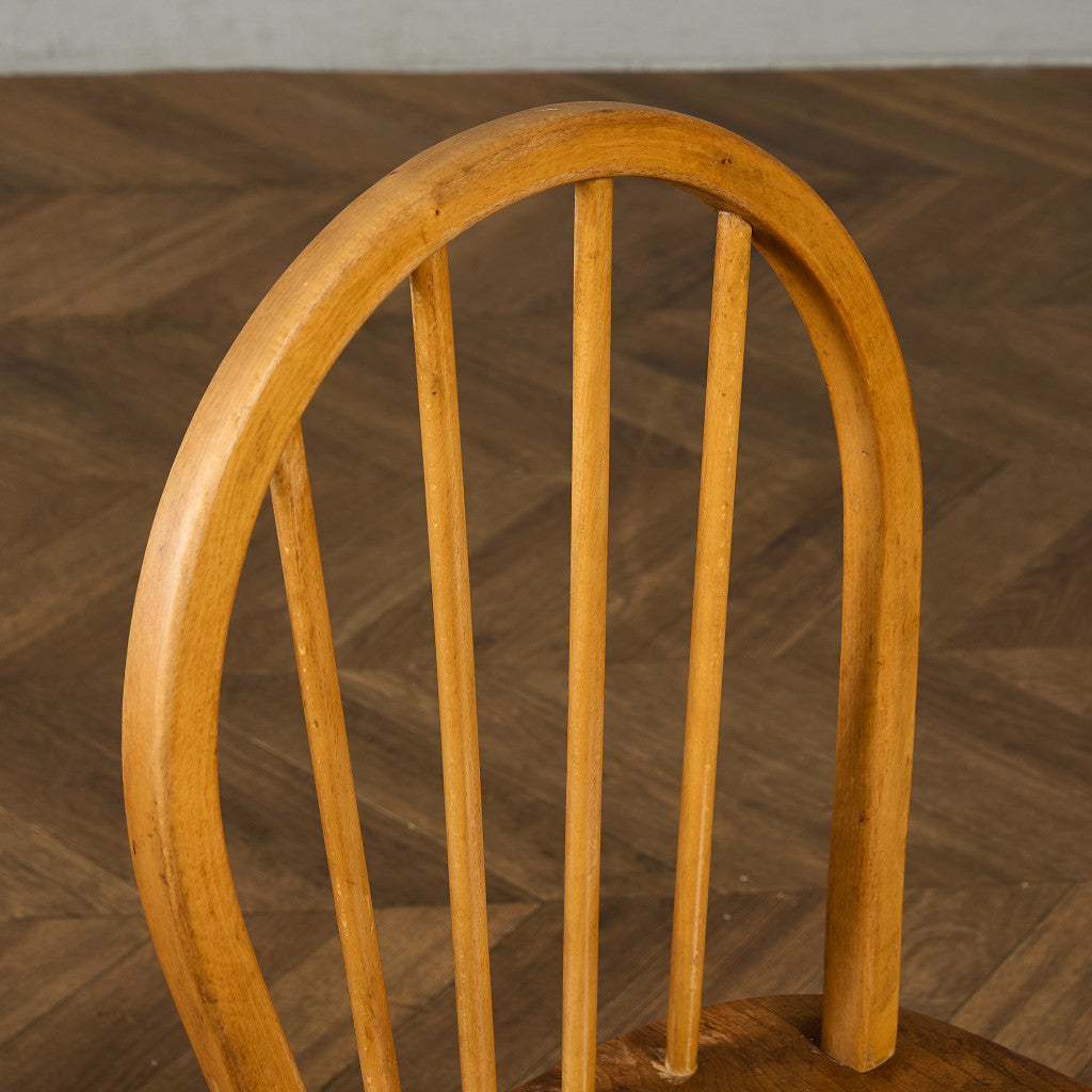 ヴィンテージ 4本 スポーク フープバックチェア ラウンドゴールドラベル