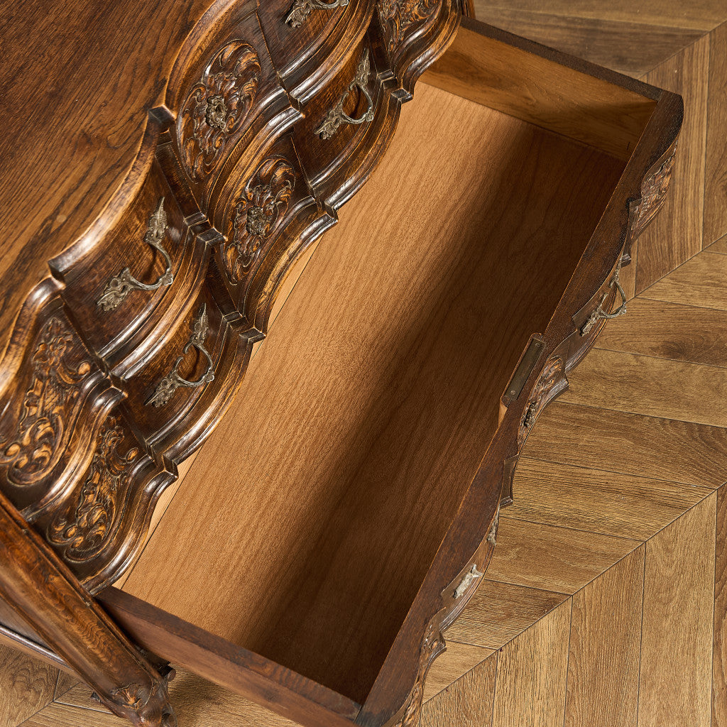 英国 クラシック オーク 3段 チェスト