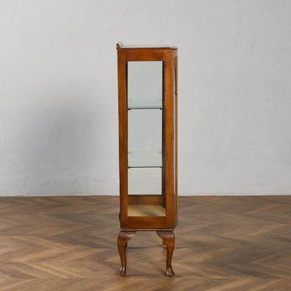 英国 クラシック ディスプレイ ガラス キャビネット