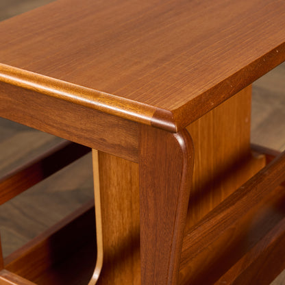 英国 ヴィンテージ マガジンラック サイドテーブル #91699