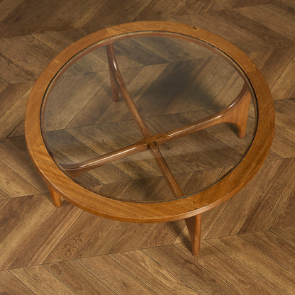 ガラストップ ラウンドコーヒーテーブル