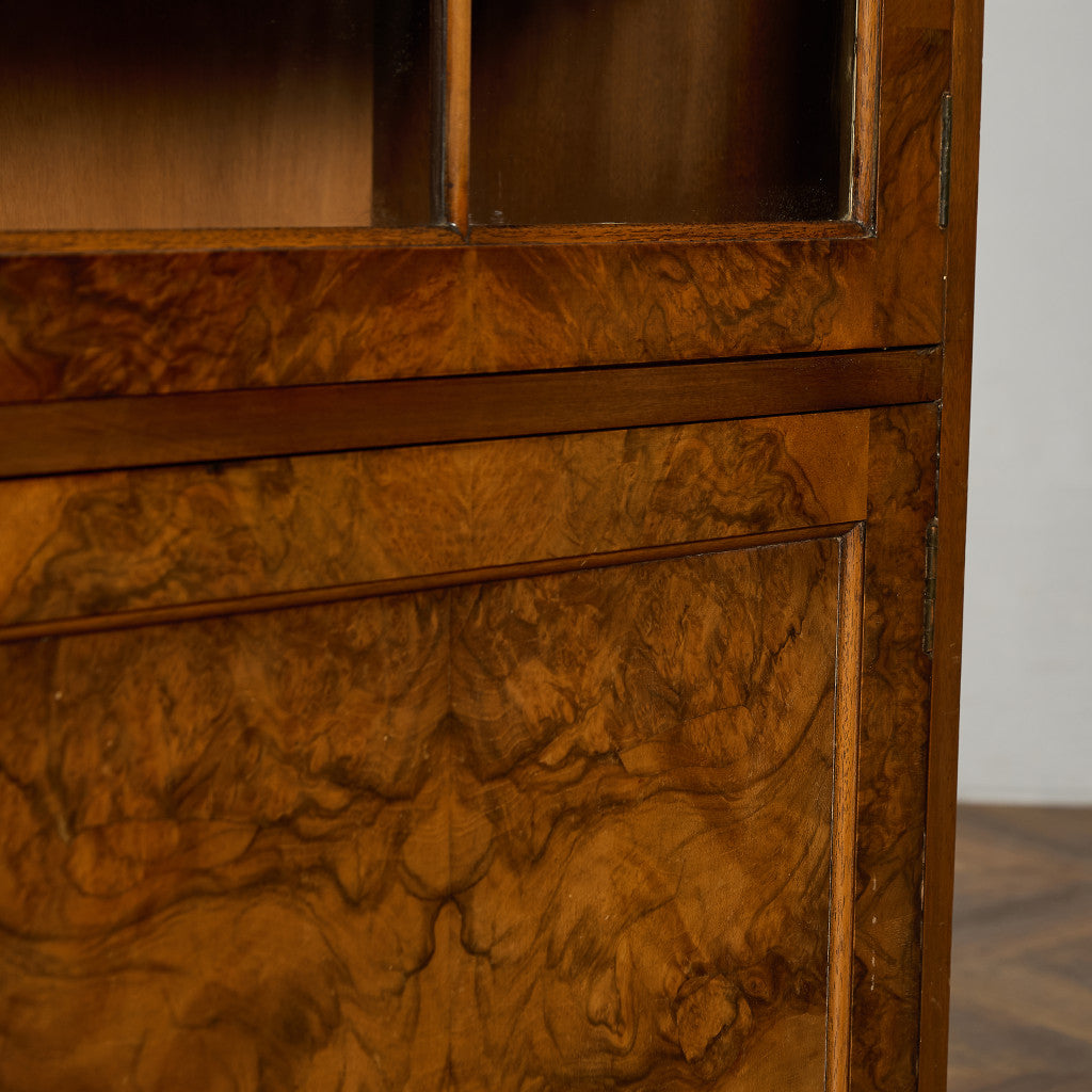 英国 クラシック ウォールナット ブックケース