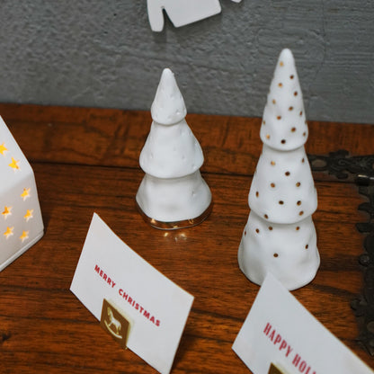 Winter forest Set of 4 / Gold