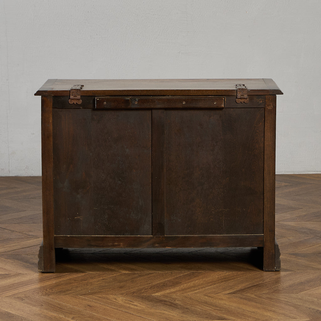 英国 クラシック オーク材 ブランケットボックス