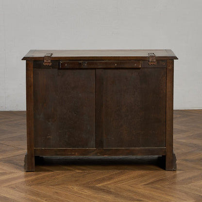 英国 クラシック オーク材 ブランケットボックス