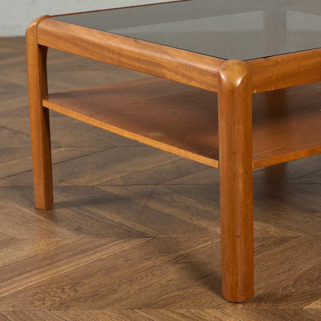 メイヤー myer ヴィンテージ スモーク ガラストップ コーヒーテーブル #91640