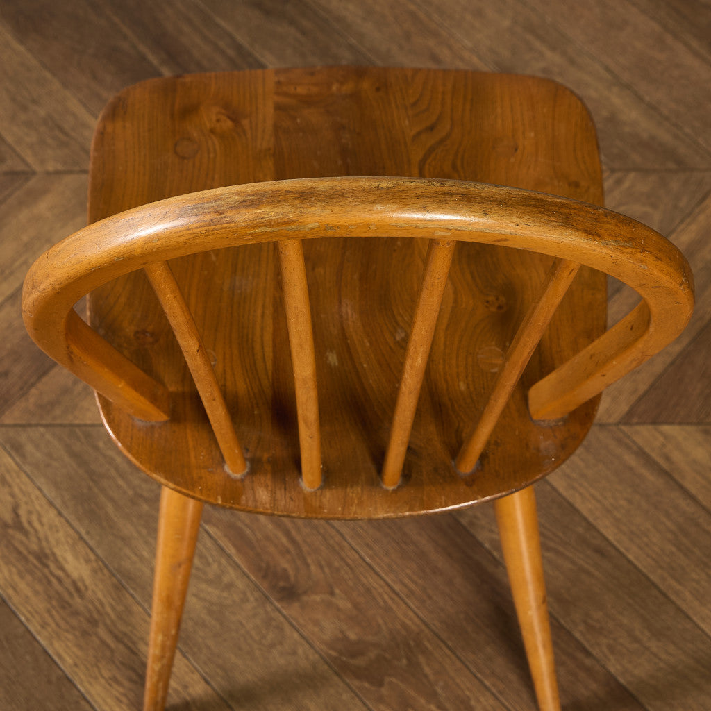 ヴィンテージ 4本 スポーク フープバックチェア ブルーラベル