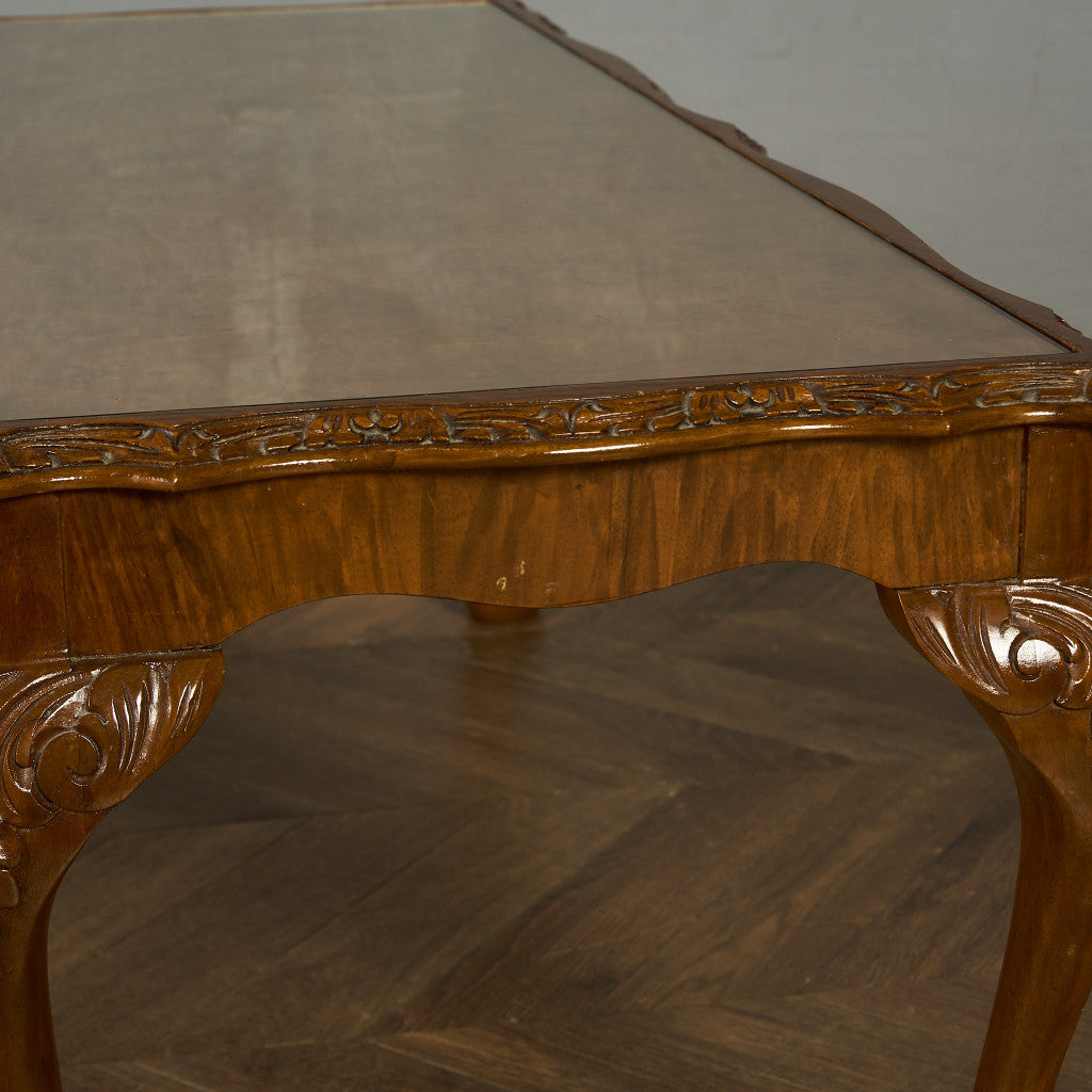 英国 クラシック ガラストップ センターテーブル #86977