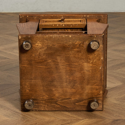 英国 クラシック マガジンラック付き サイドテーブル