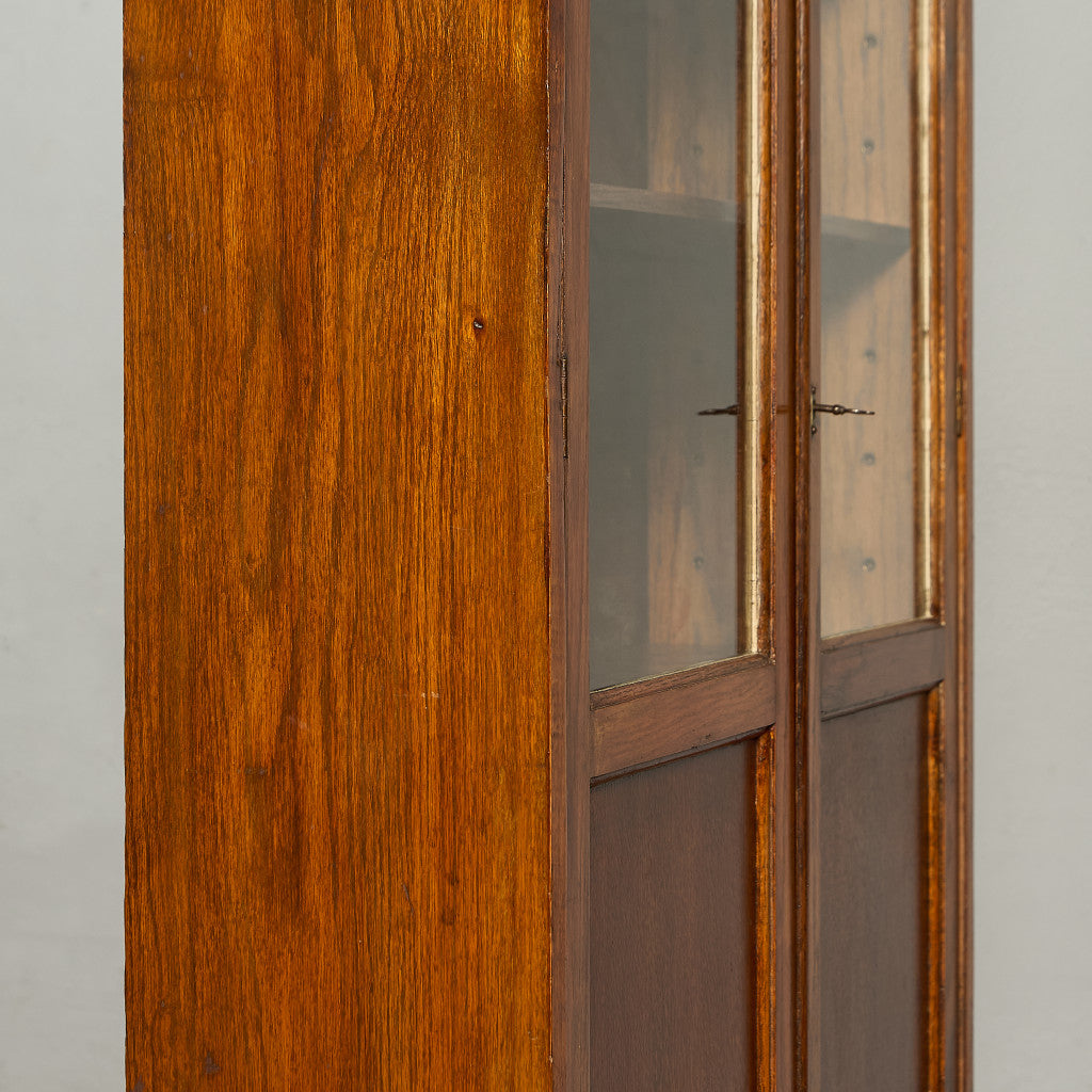 英国 クラシック オーク材 ブックケース 食器棚