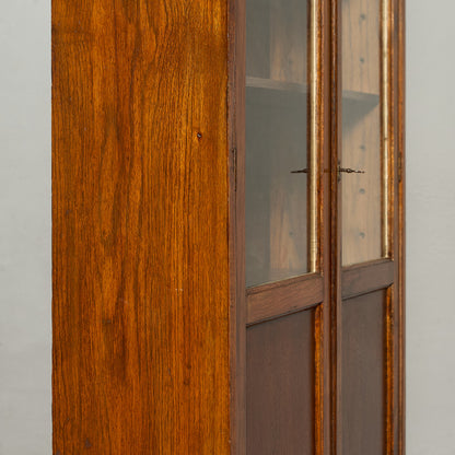 英国 クラシック オーク材 ブックケース 食器棚