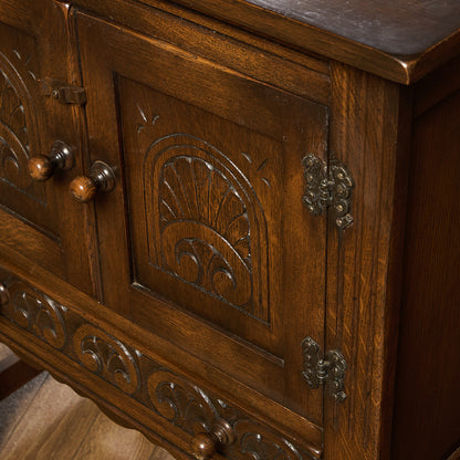 英国 クラシック オーク サイド キャビネット