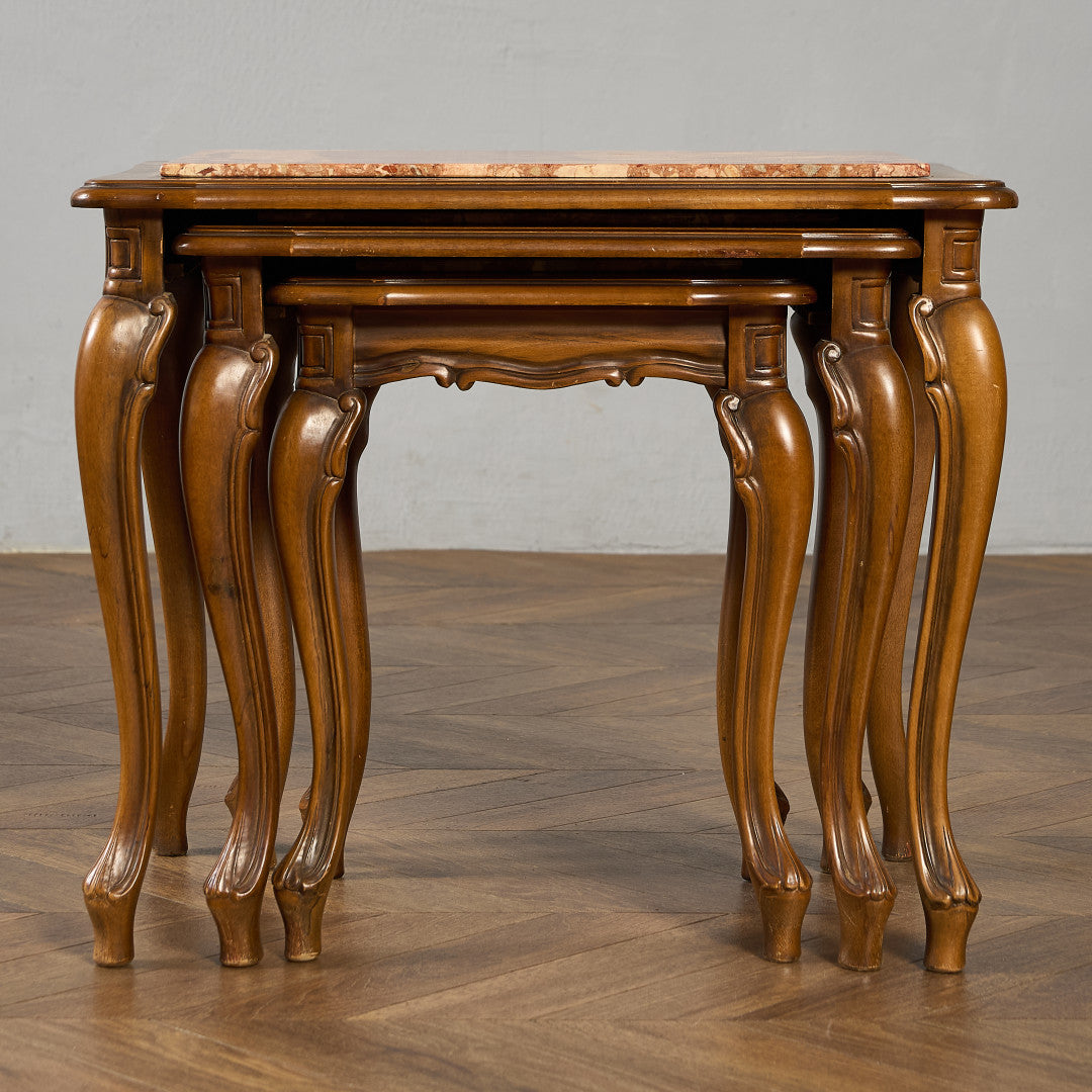 英国 クラシック 大理石 ネストテーブル サイドテーブル #96617