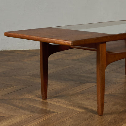 ロングジョン ヴィンテージ ガラストップ コーヒーテーブル