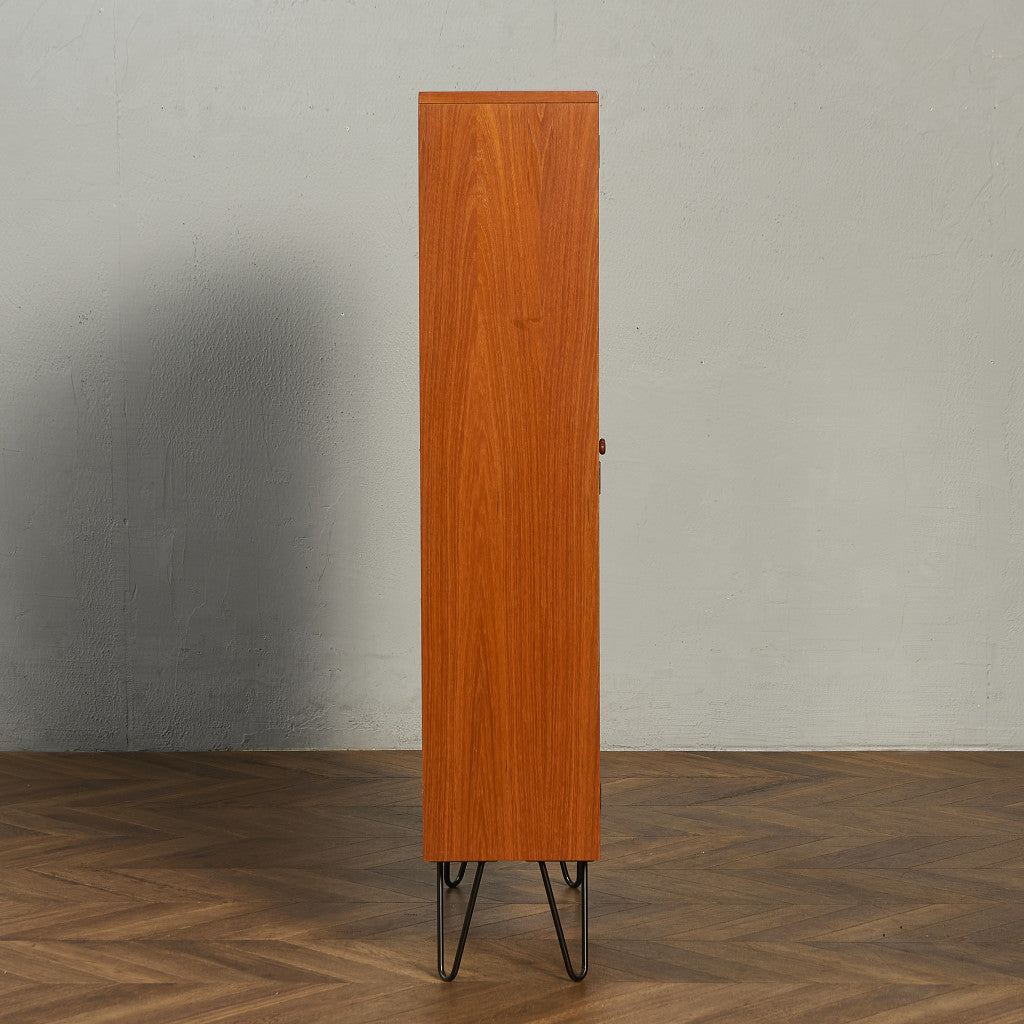 Fresco ガラス ブックケース カスタム アイアン ヘアピンレッグ