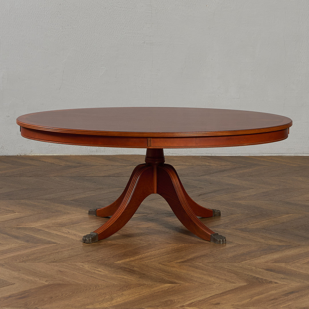 英国 クラシック イチイ材 オーバル センターテーブル