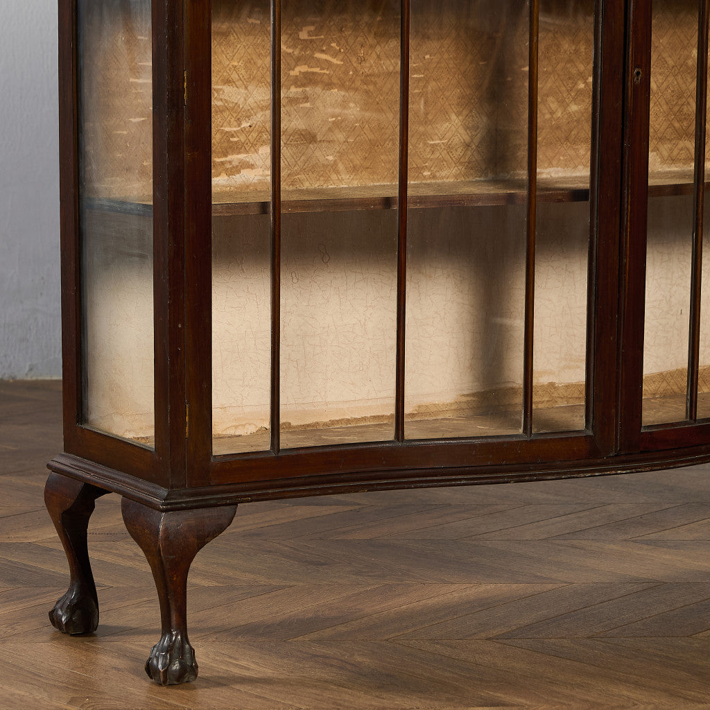 英国 クラシック ディスプレイ ガラス キャビネット