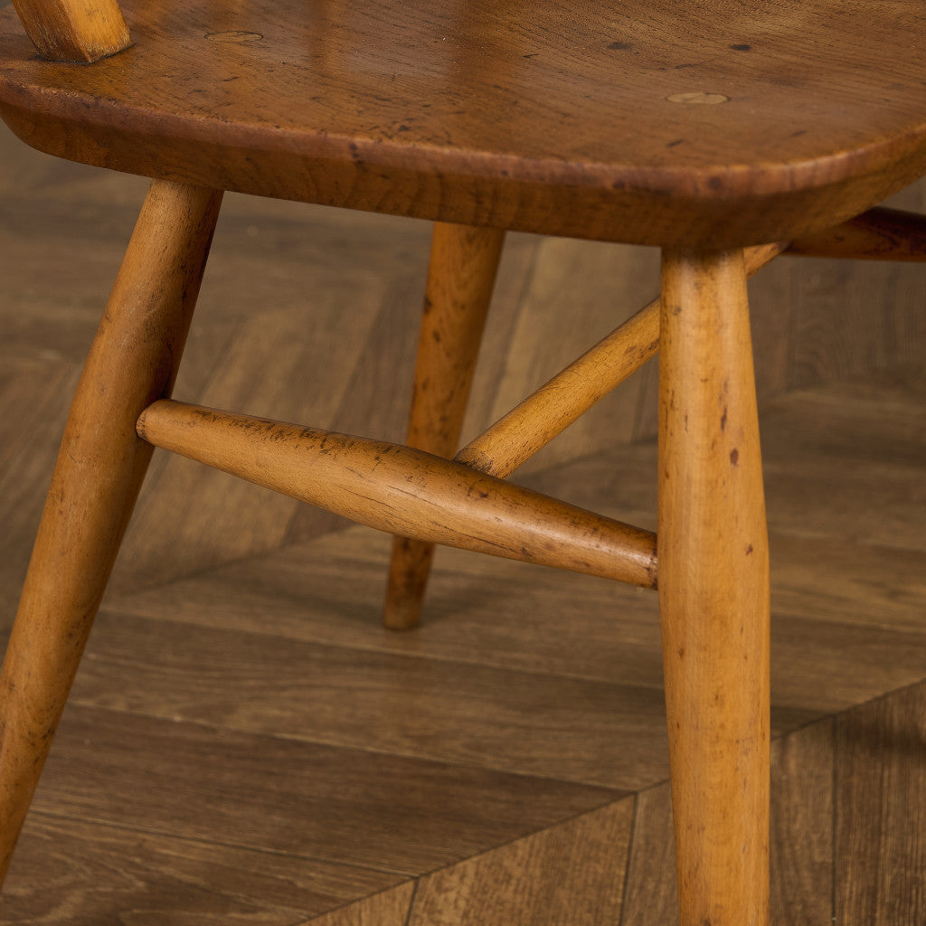 アーコール ERCOL ヴィンテージ 4本 スポーク フープバックチェア ネイビーブルーラベル #89767