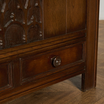 英国 クラシック オーク材 ブランケットボックス