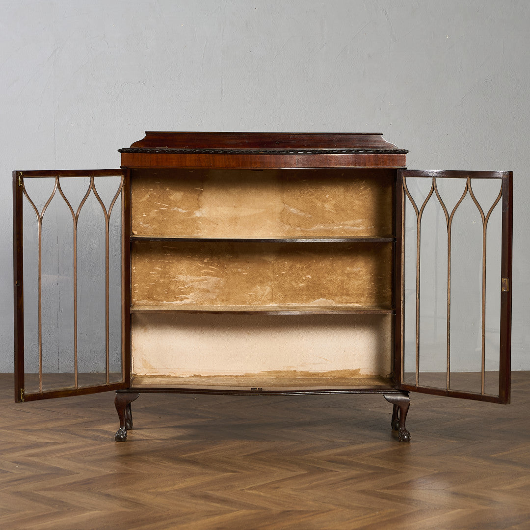 英国 クラシック ディスプレイ ガラス キャビネット