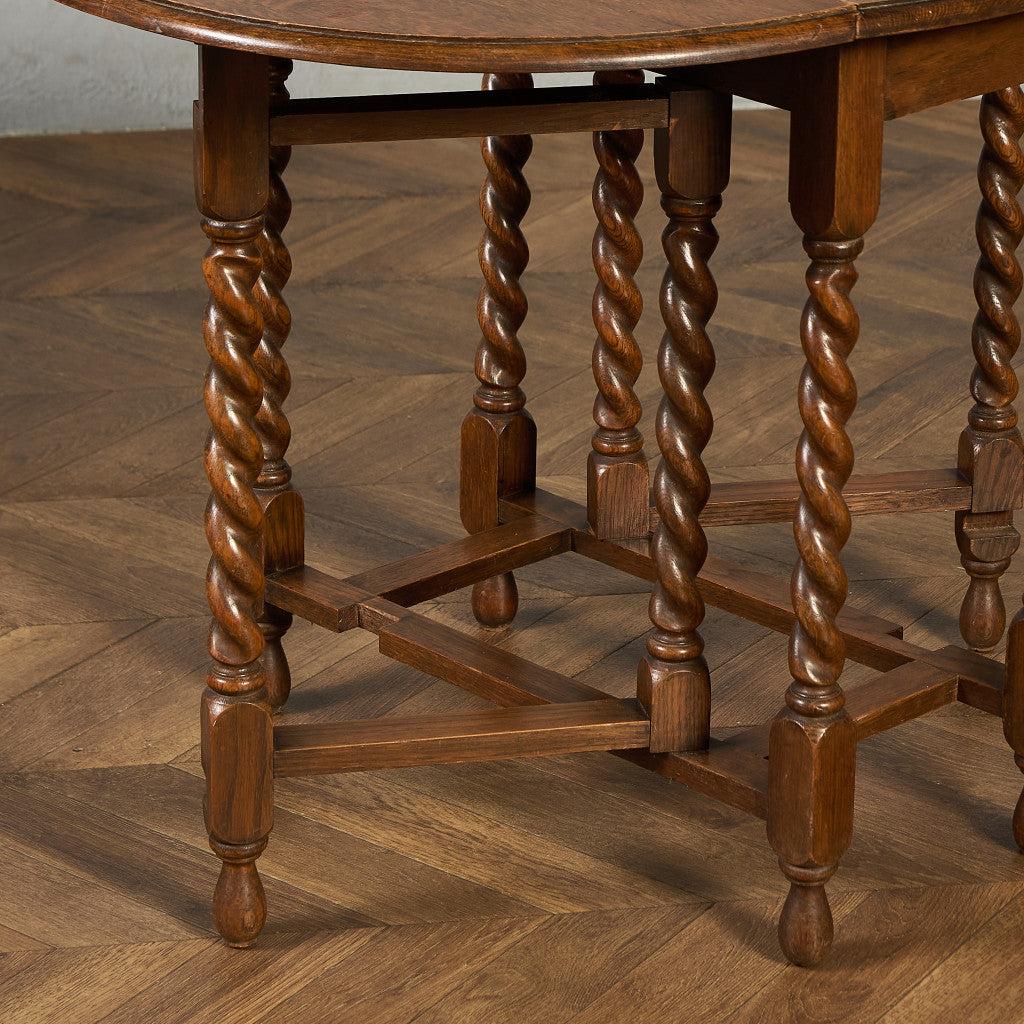 英国 クラシック ドロップリーフ ゲートレッグテーブル