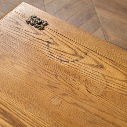 英国 クラシック オーク材 ブランケットボックス