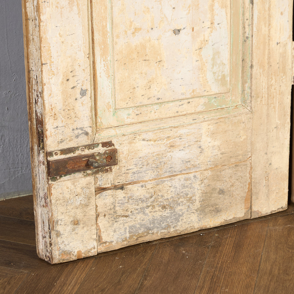 英国 アンティーク 両開き 鉄格子 ウッド ドア 2点セット