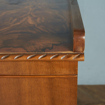 英国クラシック ウォールナット材 ブックケース / 食器棚