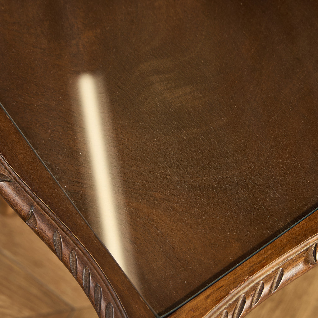 英国 クラシック ガラストップ ネストテーブル