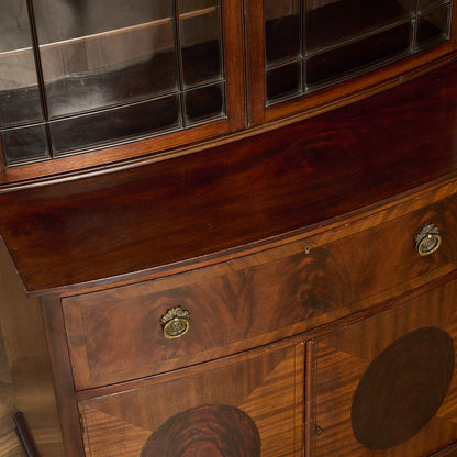 英国 アンティーク ビューロー ブックケース