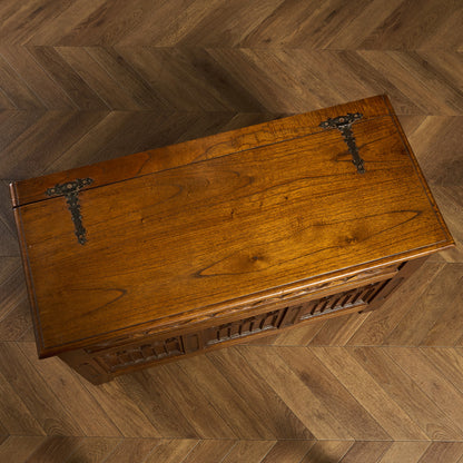 英国 クラシック オーク ブランケットボックス