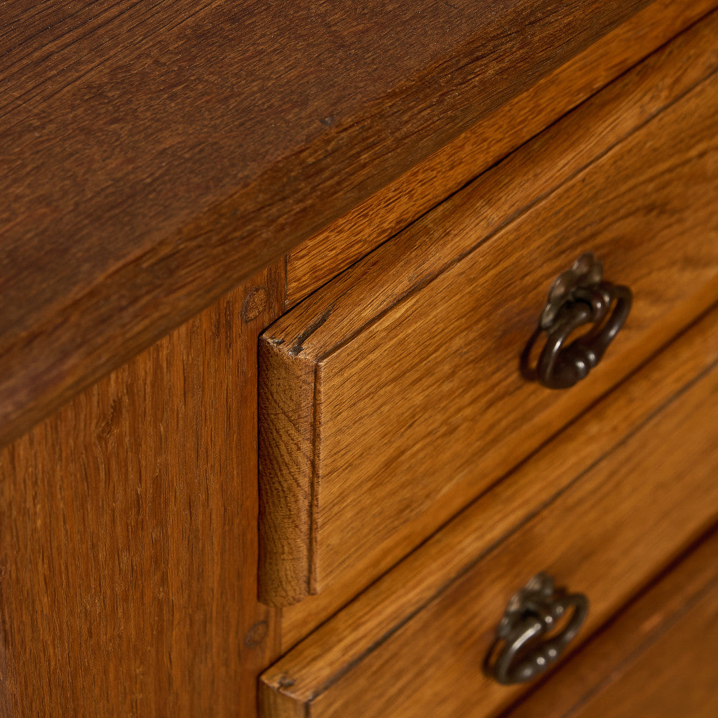 英国 クラシック オーク材 3段 チェスト