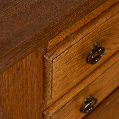 英国 クラシック オーク材 3段 チェスト