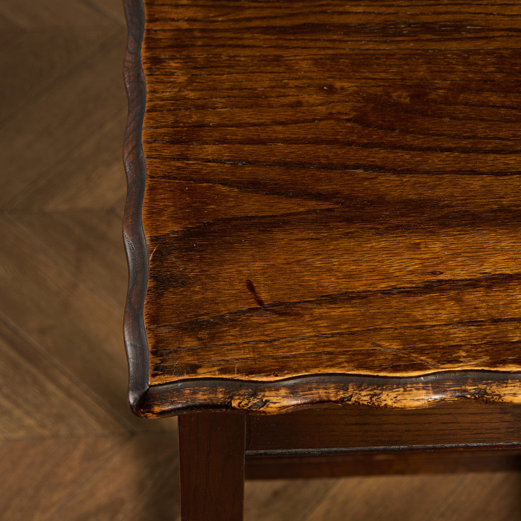 英国 クラシック オーク材 サイドテーブル