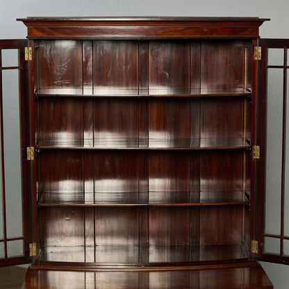 英国 アンティーク ビューロー ブックケース