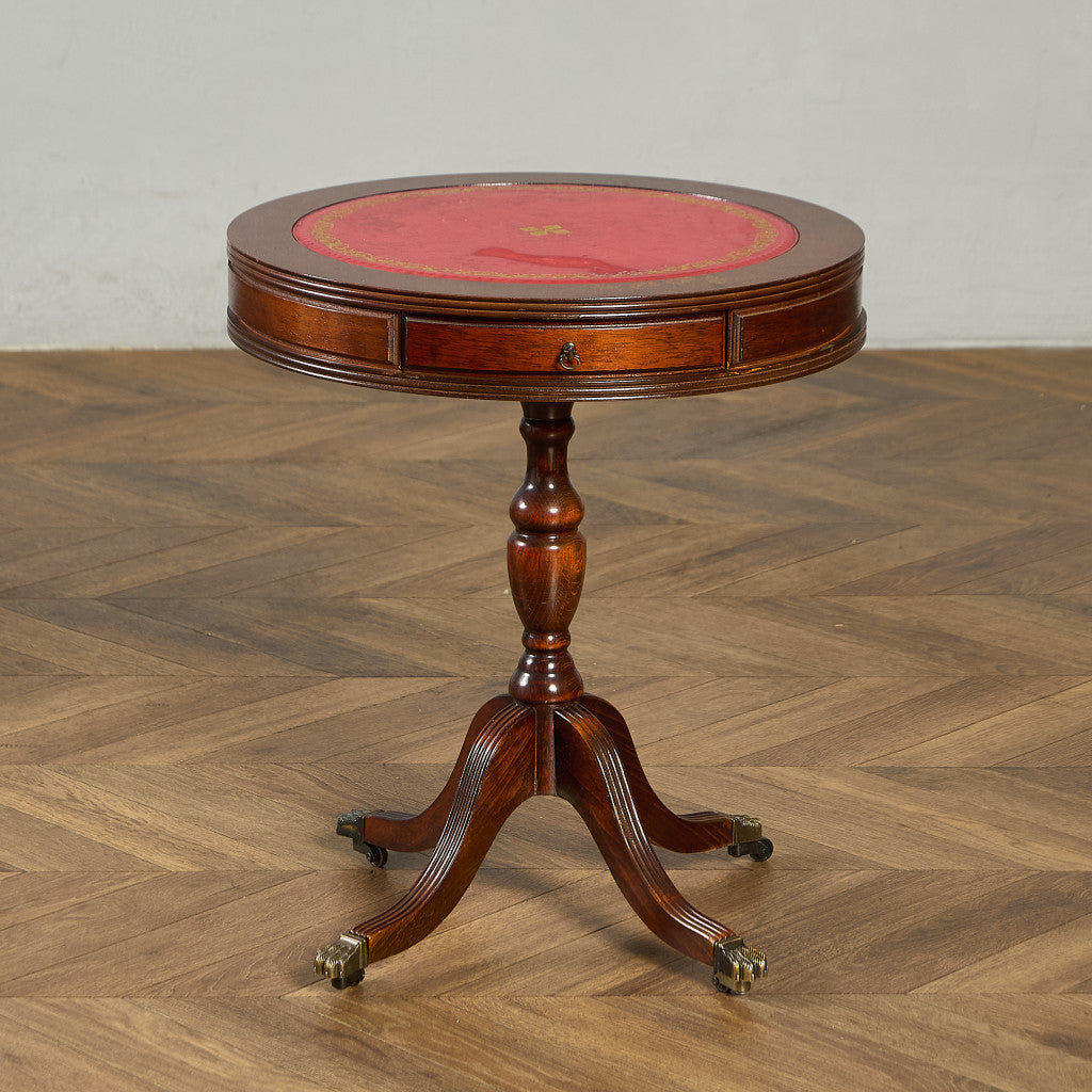 英国 クラシック リージェンシー 様式 ドラムテーブル